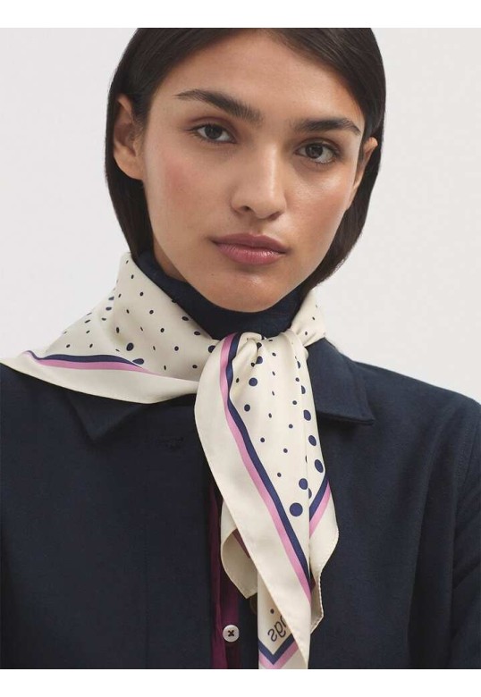 Scale Dots scarf ecru