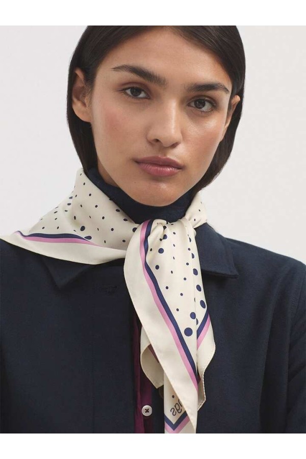 Scale Dots scarf ecru
