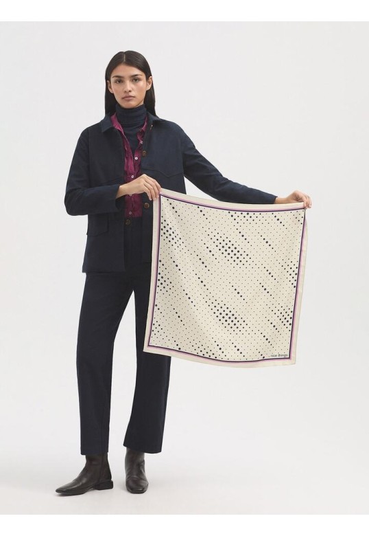 Scale Dots scarf ecru