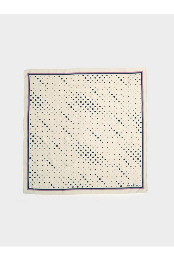 Scale Dots scarf ecru