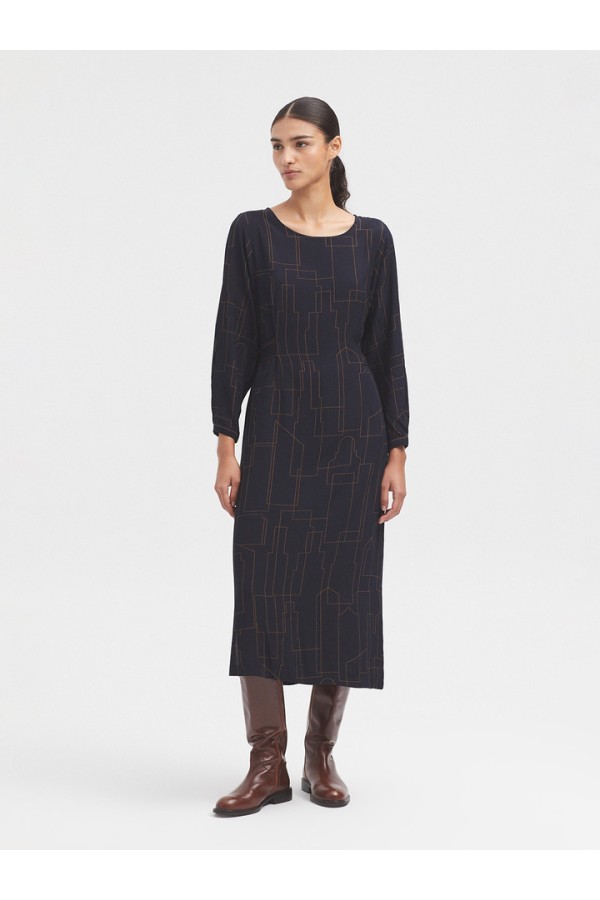 Skyline long dress navy