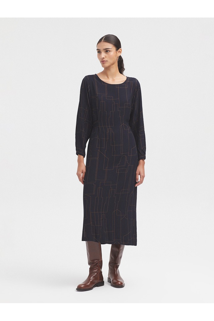 Skyline long dress navy