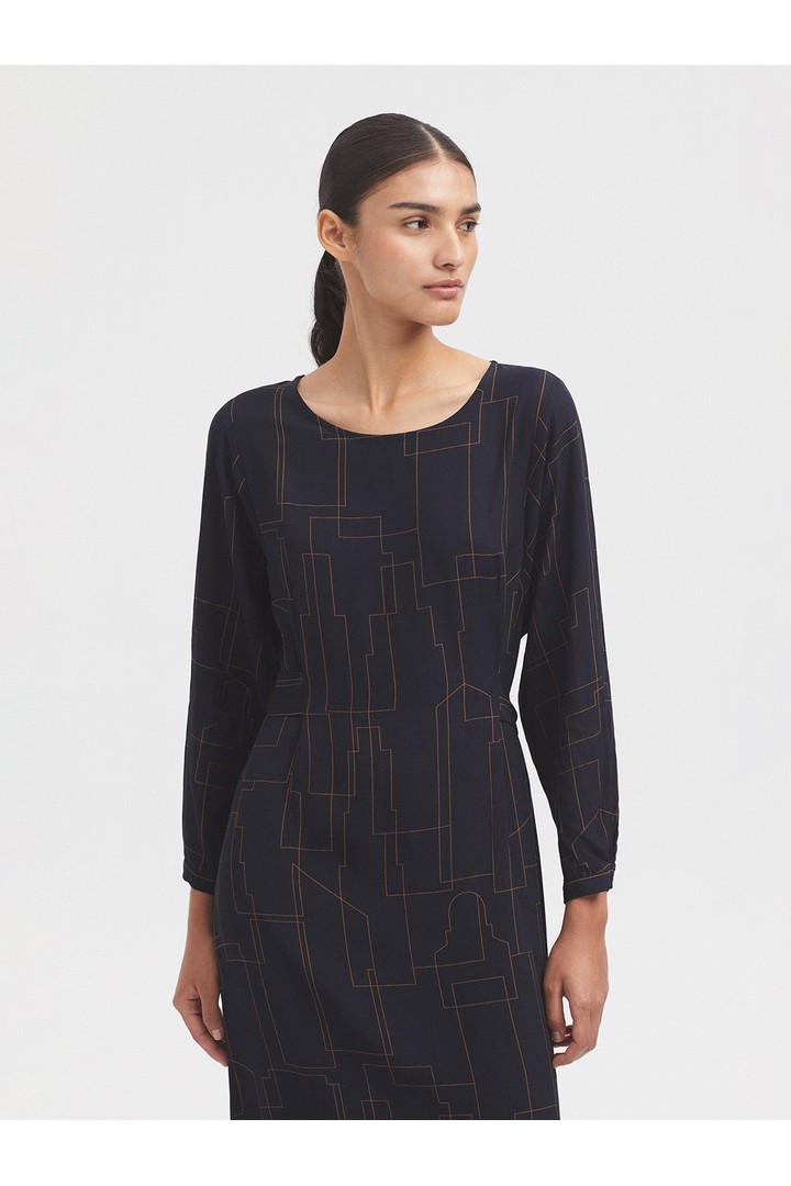 Skyline long dress navy