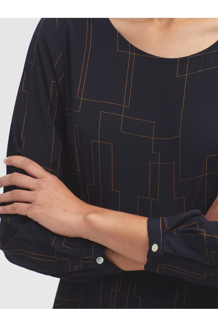Skyline long dress navy