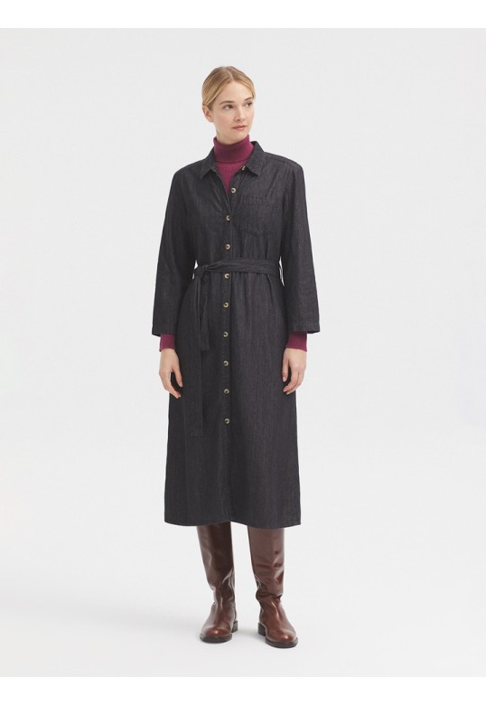 BCI cotton denim dress black jean