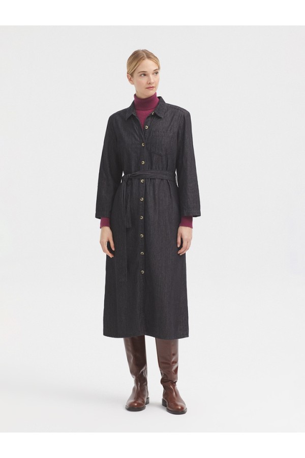 BCI cotton denim dress black jean