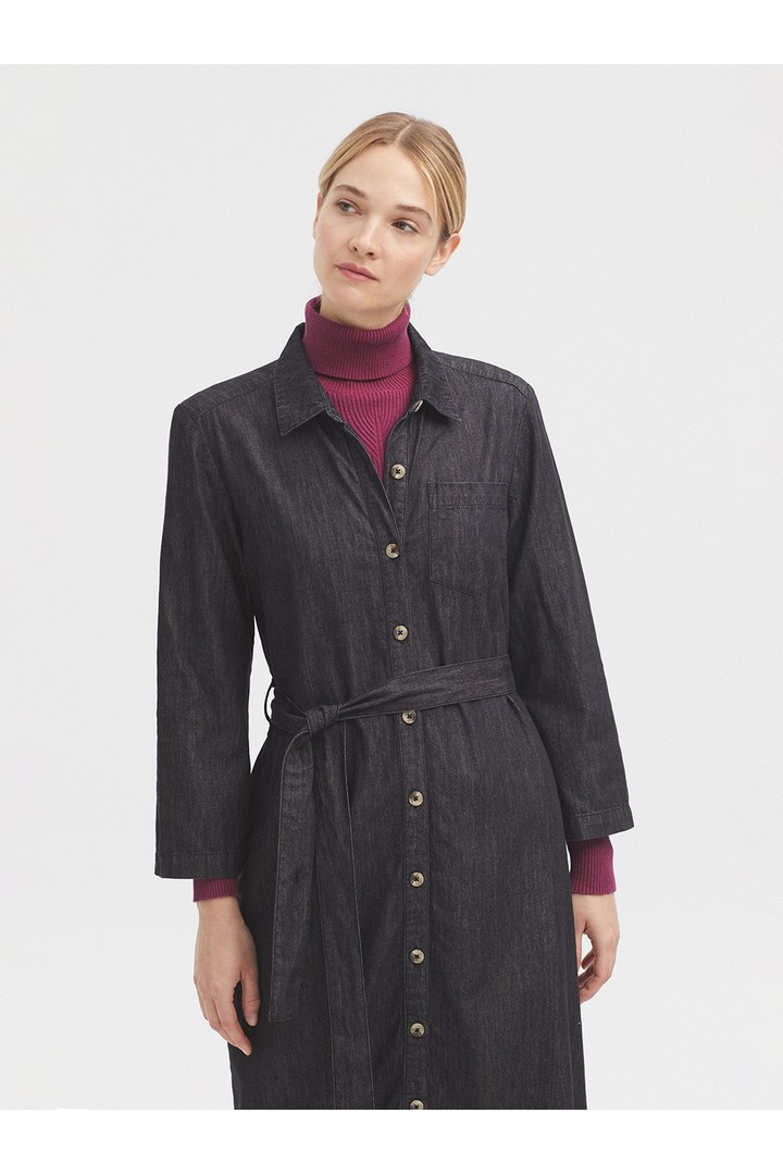 BCI cotton denim dress black jean