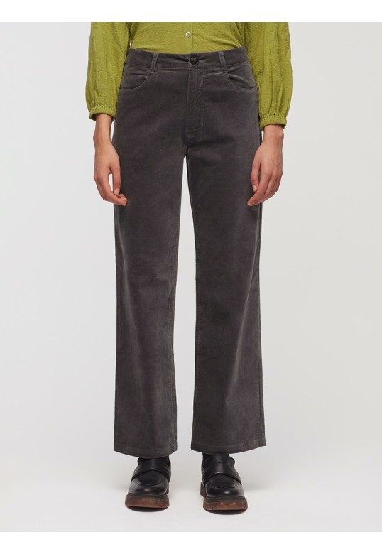 Corduroy trousers medium gray