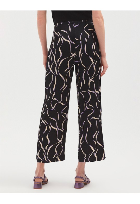 POSIDONIA PRINT PANTS BLACK