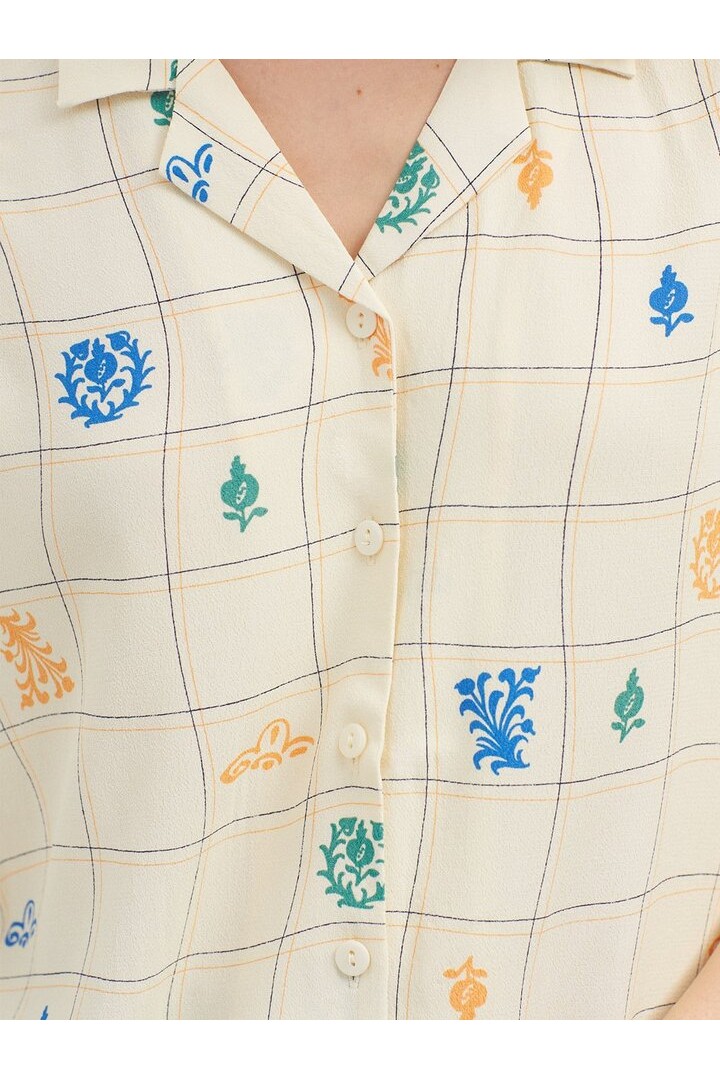 Mosaic shirt ecru