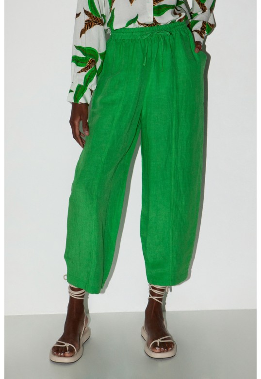 Jasmine linen pants green