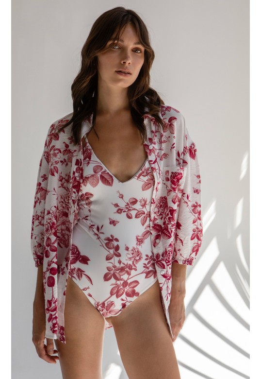 BOTANICAL SHIRT BEET RED