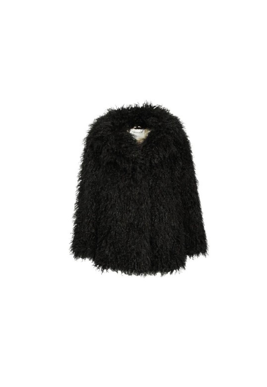 KIWI FAUX FUR JACKET BLACK