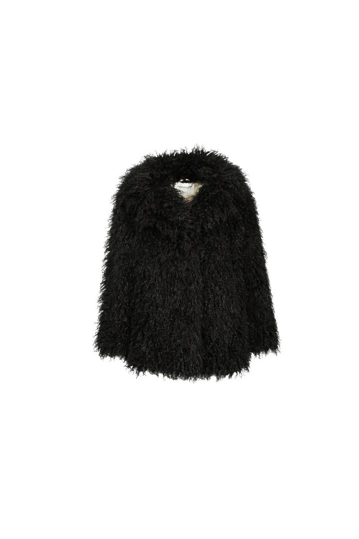 KIWI FAUX FUR JACKET BLACK