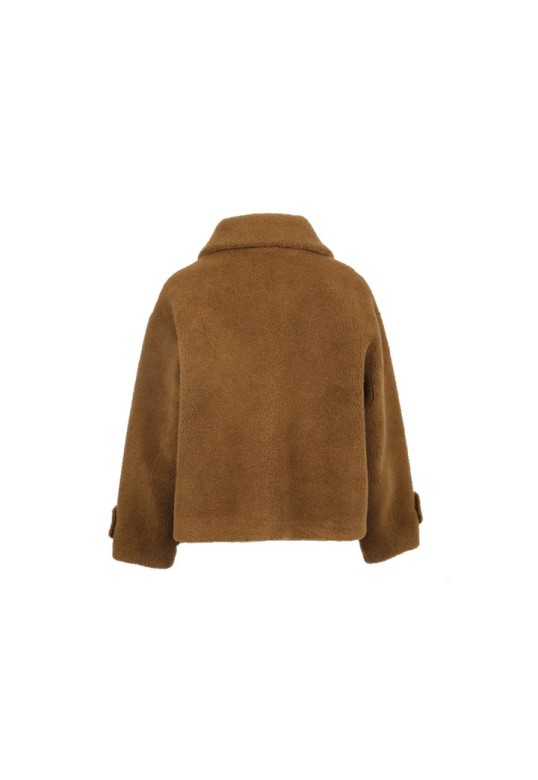 ANNE- FAUX FUR JACKET WHISKY