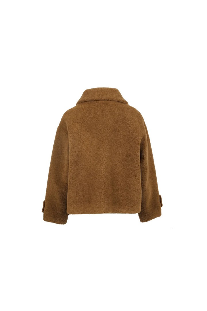ANNE- FAUX FUR JACKET WHISKY