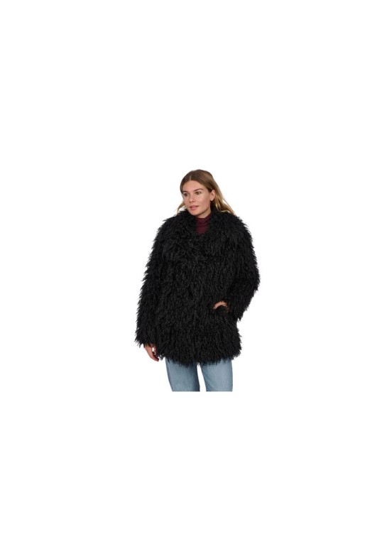 KIWI FAUX FUR JACKET BLACK