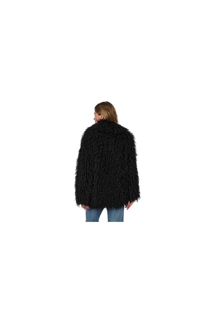 KIWI FAUX FUR JACKET BLACK