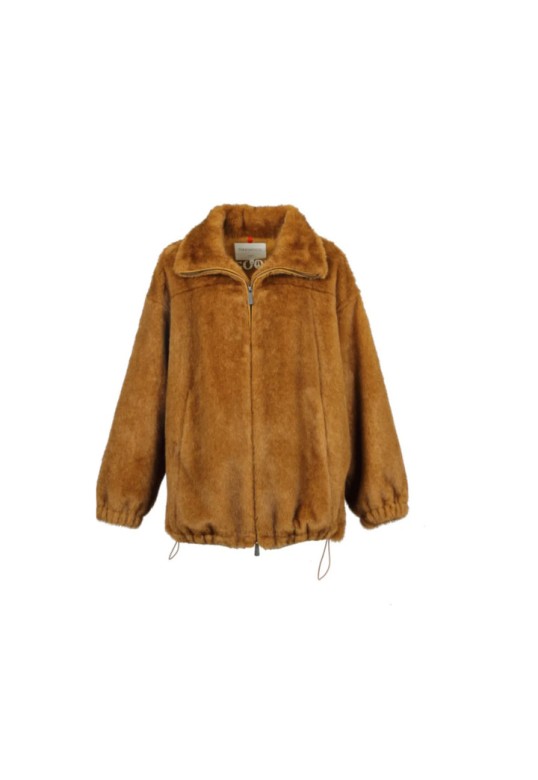 AGNES-FAUX FUR JACKET FAWN