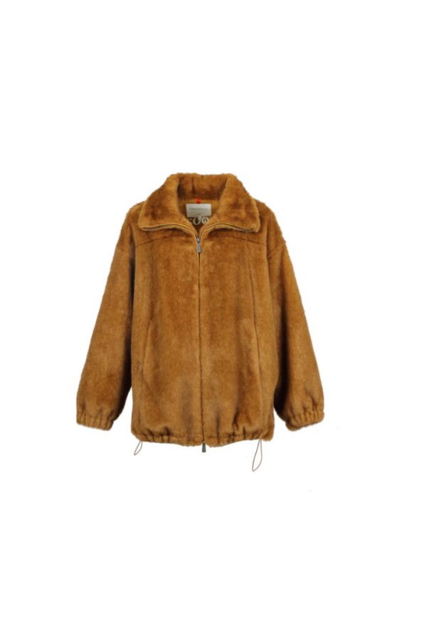 AGNES-FAUX FUR JACKET FAWN