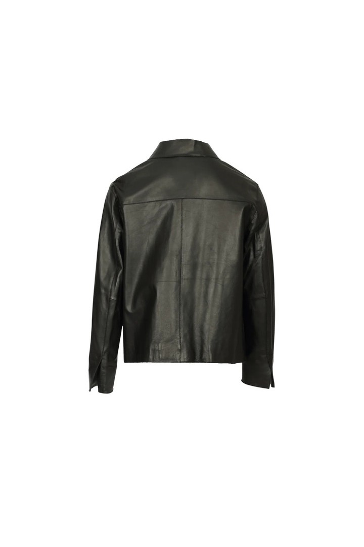 HOUSTON SHEEPSKIN LEATHER JACKET BLACK
