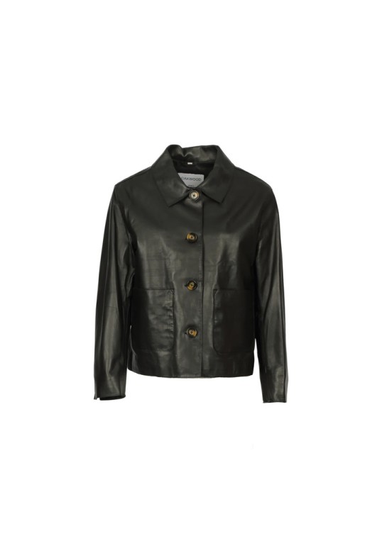HOUSTON SHEEPSKIN LEATHER JACKET BLACK