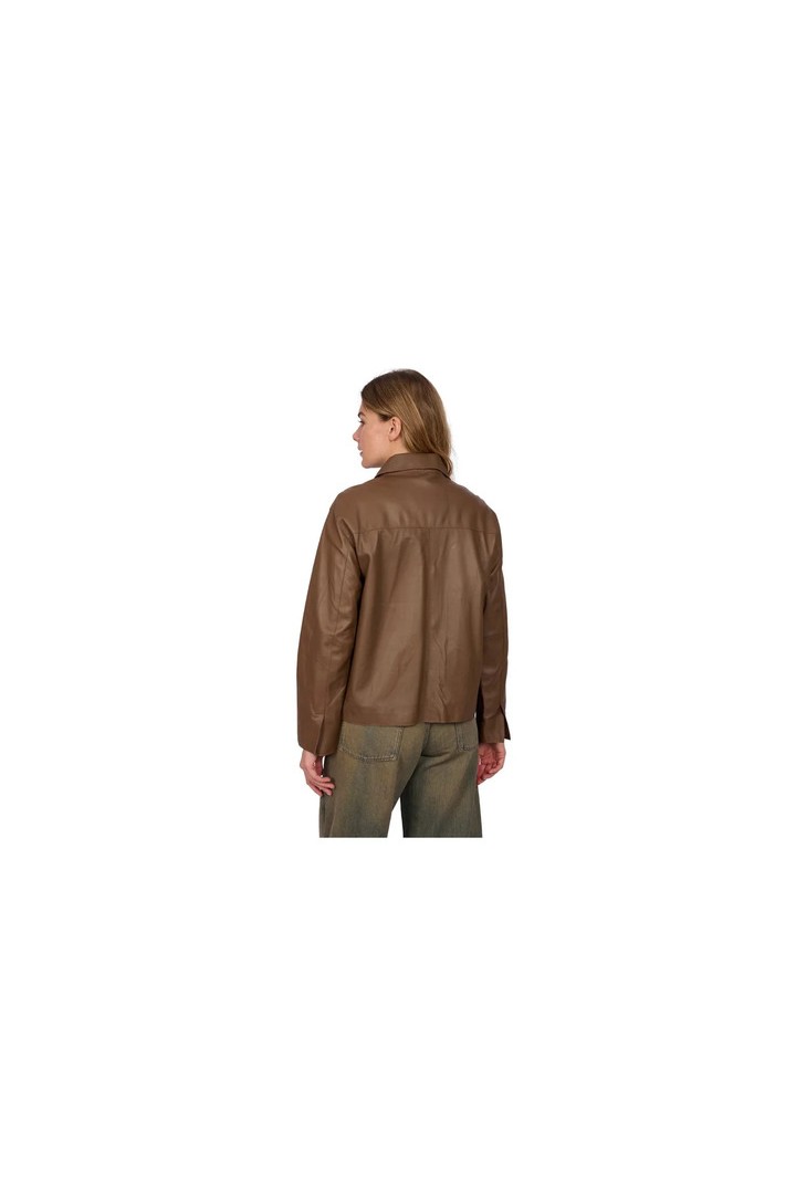 HOUSTON SHEEPSKIN LEATHER JACKET LIGHT BROWN