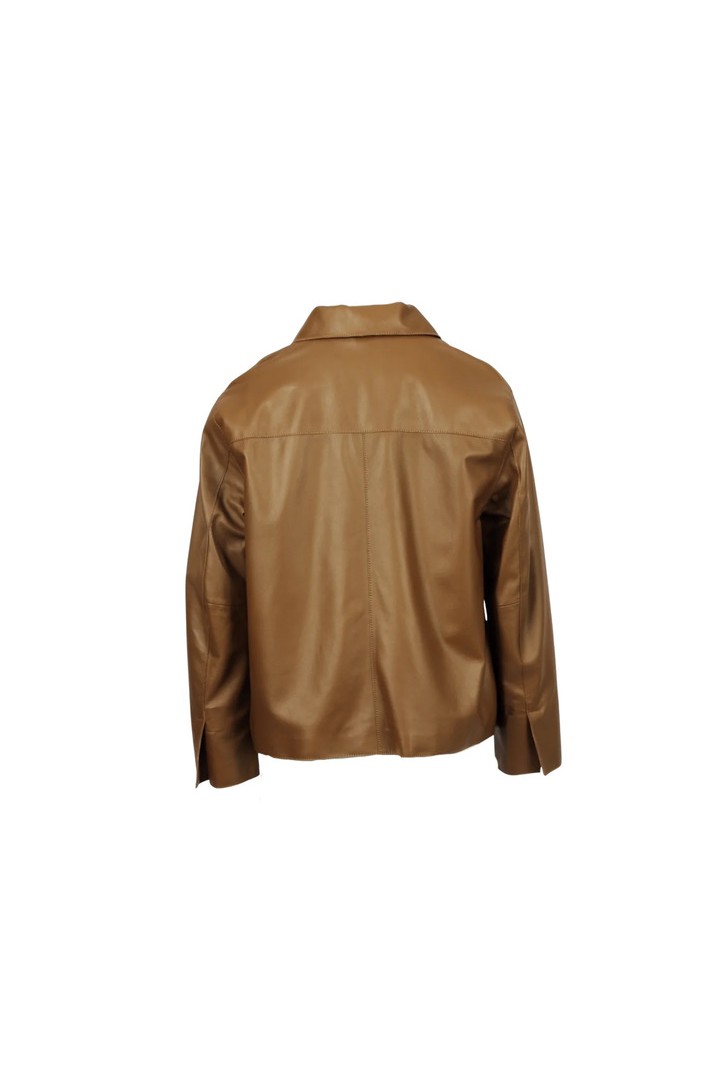 HOUSTON SHEEPSKIN LEATHER JACKET LIGHT BROWN