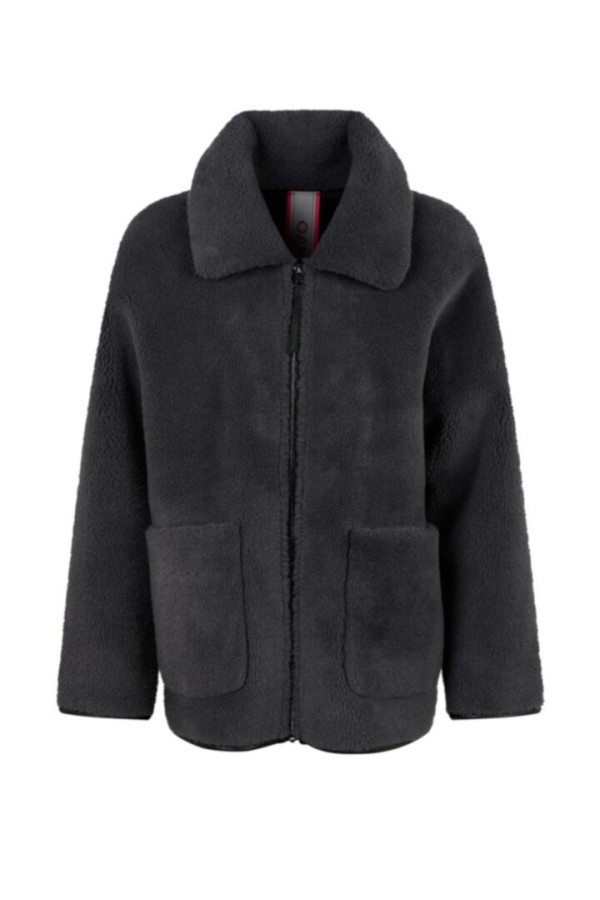 JULIETTE FAUX FUR JACKET ANTHRACITE