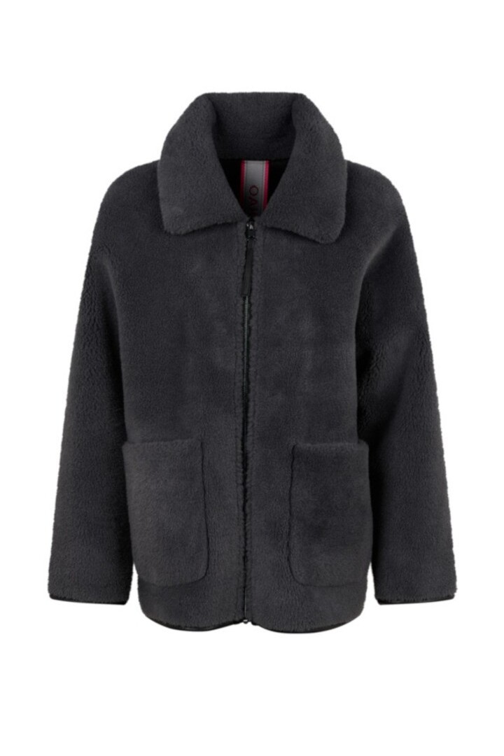 JULIETTE FAUX FUR JACKET ANTHRACITE