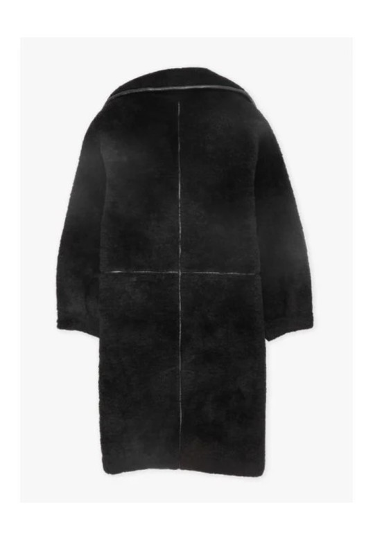 TILDA CHIPIE FUR LONG COAT BLACK