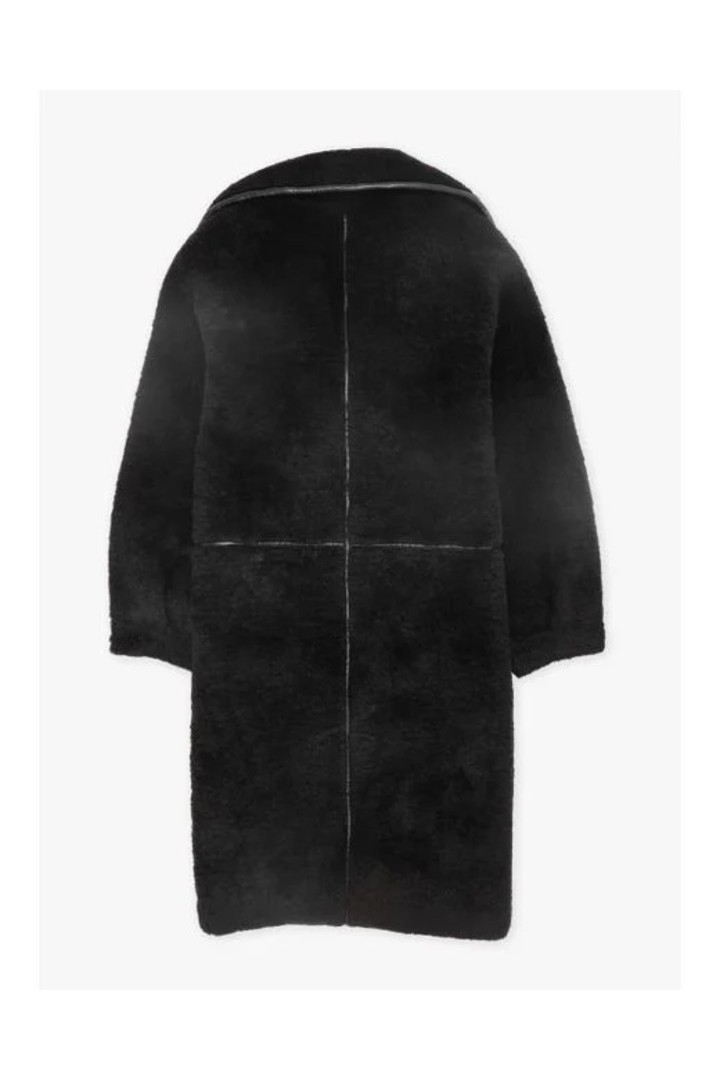 TILDA CHIPIE FUR LONG COAT BLACK