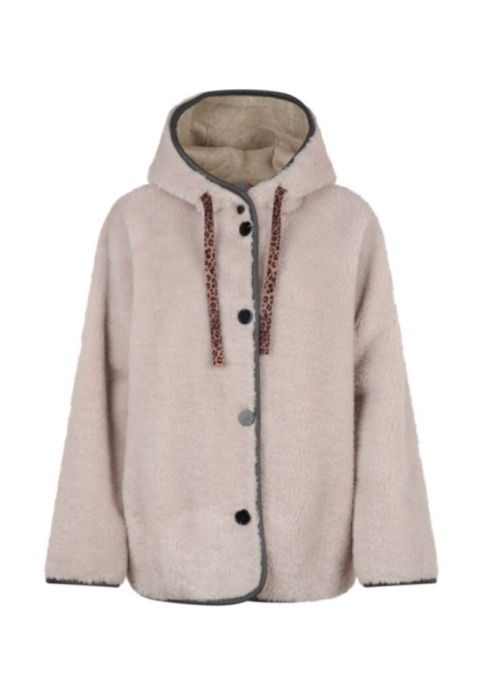 SEOUL- FAUX FUR JACKET LIGHT BEIGE