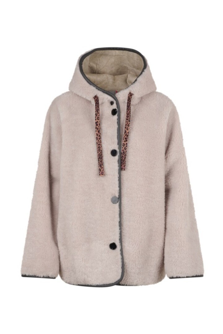 SEOUL- FAUX FUR JACKET LIGHT BEIGE