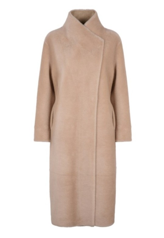 SVETLANA-LONG WOOL COAT COFFEE