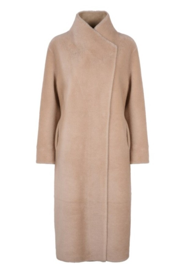 SVETLANA-LONG WOOL COAT COFFEE