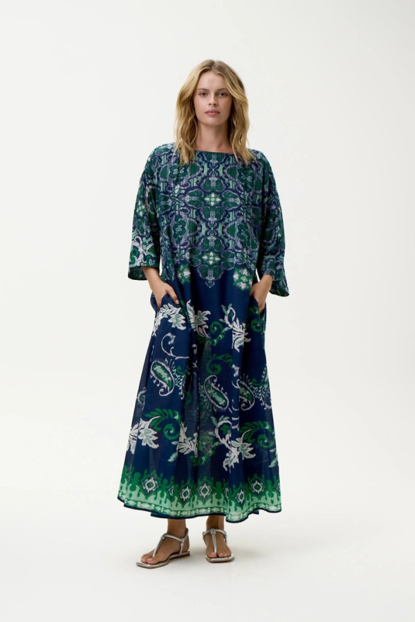 Jackie Print-Isola-Sushi Voile-Navy/Green