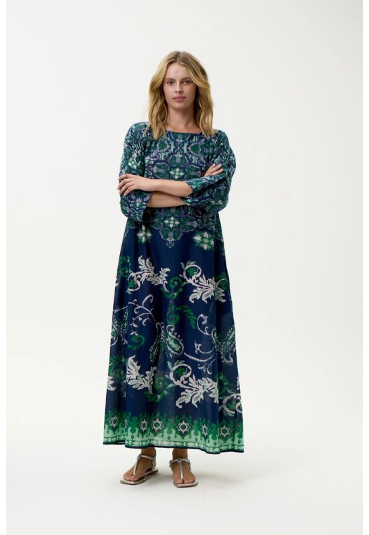 Jackie Print-Isola-Sushi Voile-Navy/Green