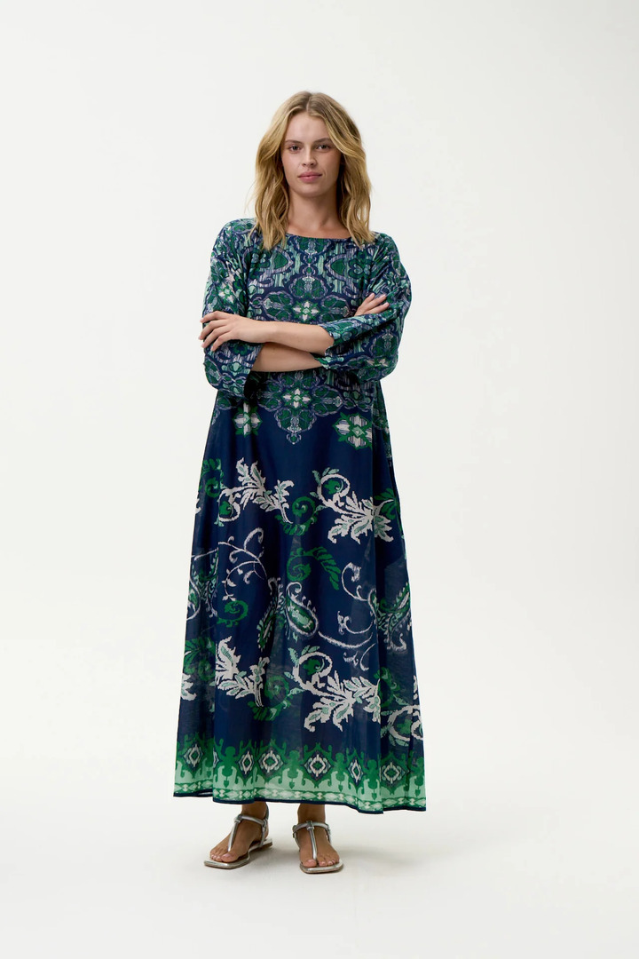 Jackie Print-Isola-Sushi Voile-Navy/Green
