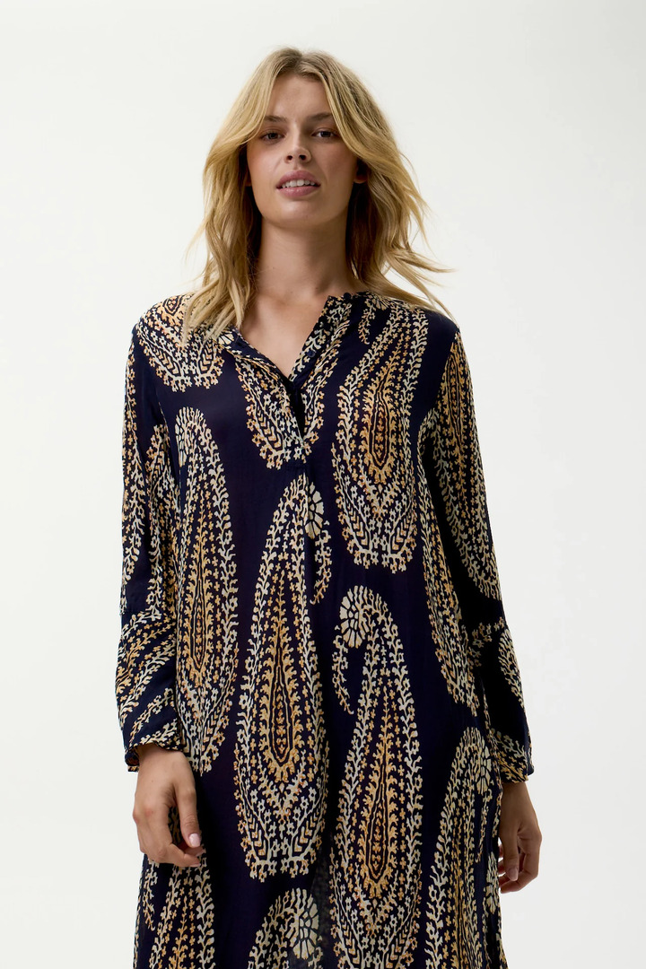Long Genie-Provence-Navy Paisley