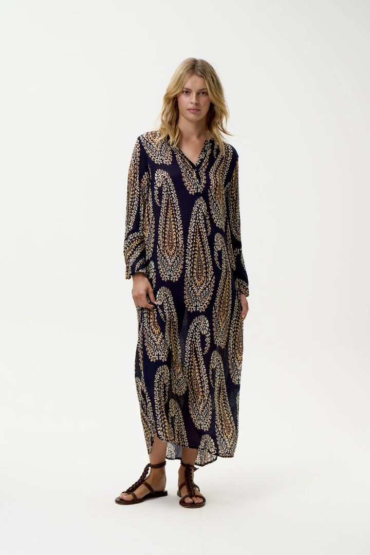 Long Genie-Provence-Navy Paisley