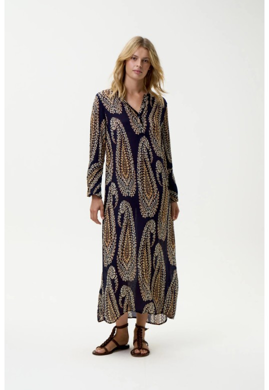 Long Genie-Provence-Navy Paisley