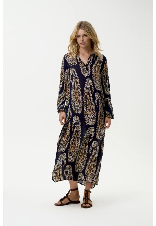 Long Genie-Provence-Navy Paisley