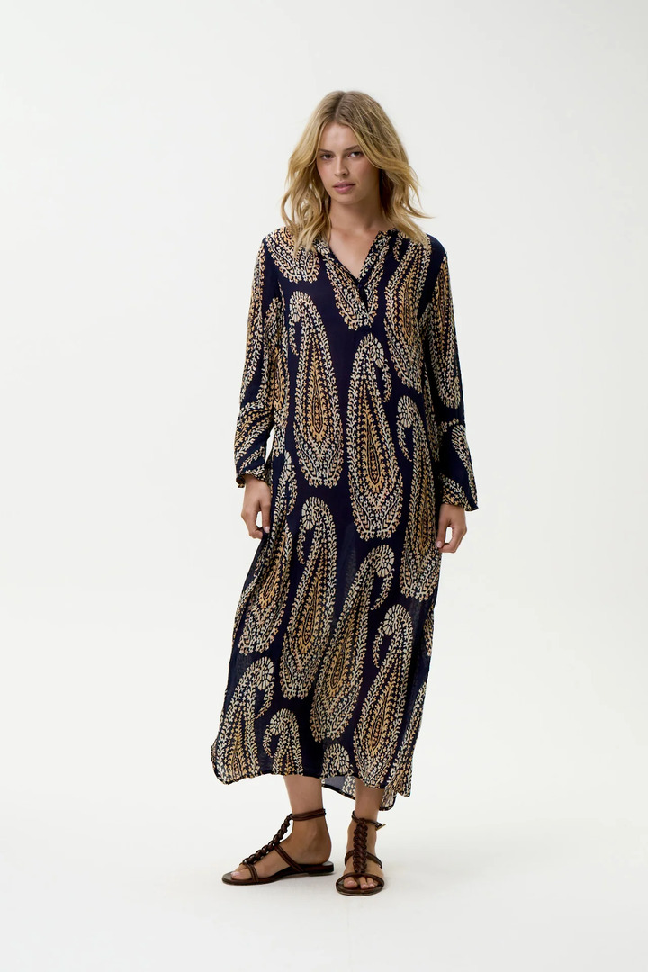 Long Genie-Provence-Navy Paisley