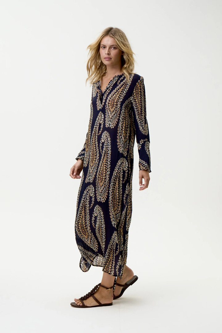 Long Genie-Provence-Navy Paisley