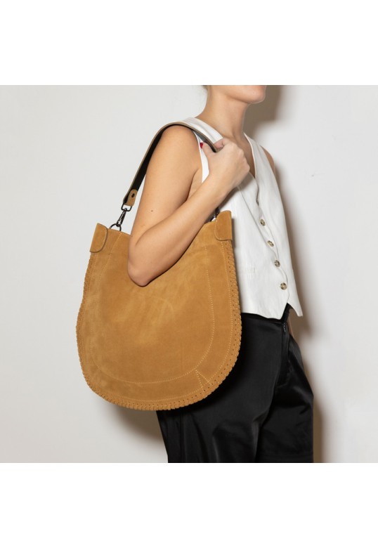 Luna Suede Bag Beige