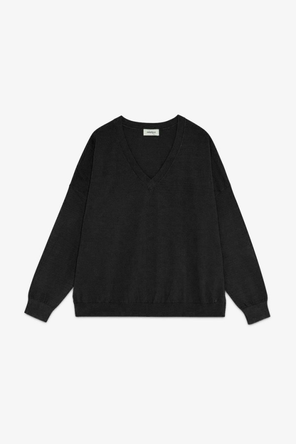 Sweater with V neck black