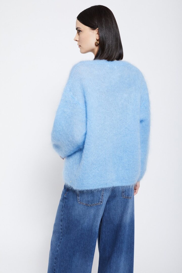 Mohair blend fluffy jumper