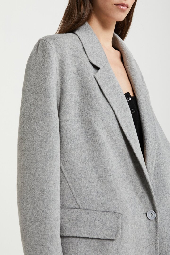 Wool-blend blazer grey melange