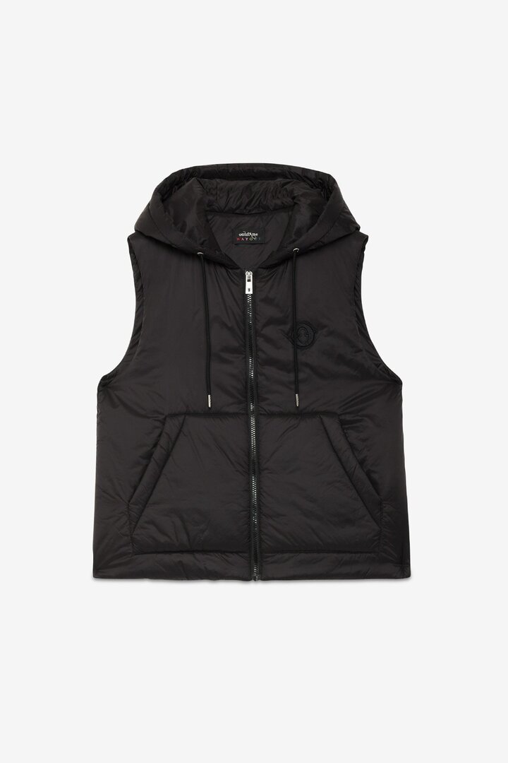 Double-breasted short trench coat Salvia